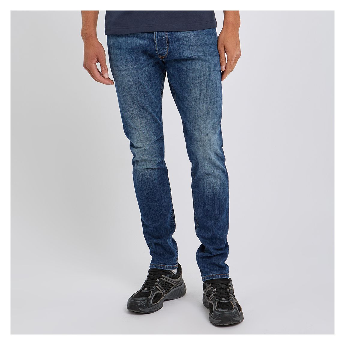 Mid Blue Tepphar Slim Leg Stretch Jeans main product photo