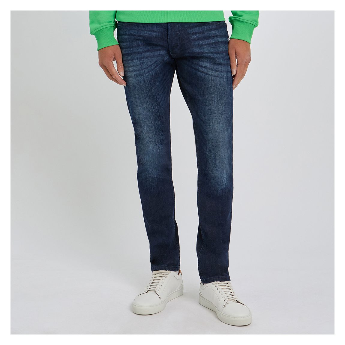 Dark Blue Tepphar Slim Leg Stretch Jeans main product photo
