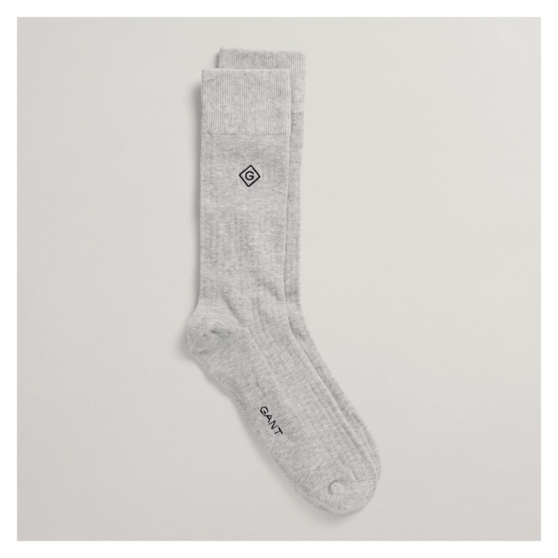 Grey Ribbed Diamond G Socks main product photo