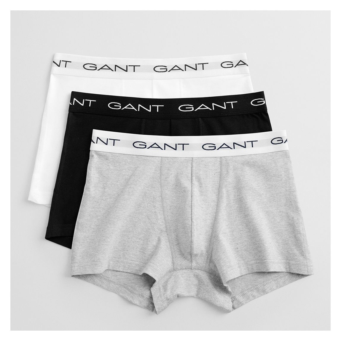 Grey Multi Cotton Blend Trunks 3-Pack main product photo