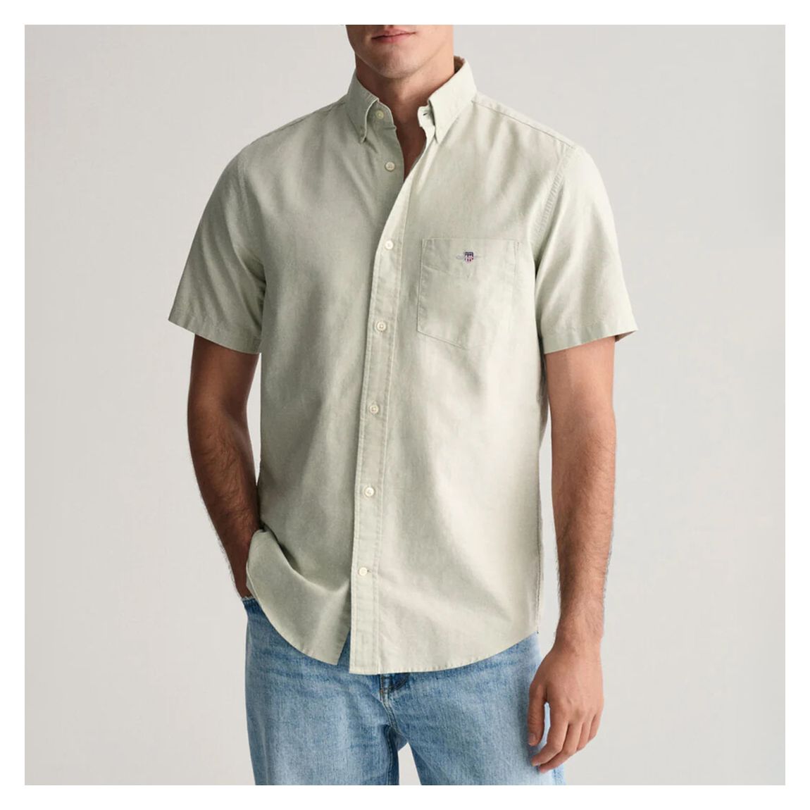 Light Green Reg Classic Short Oxford Shirt main product photo