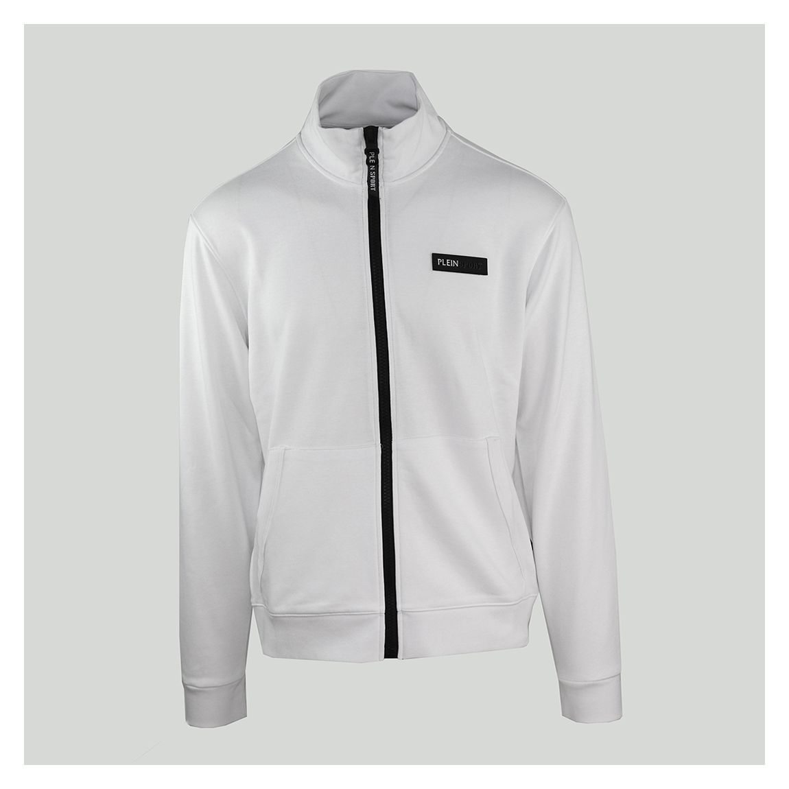 White Funnel Neck Zip Through Jacket main product photo