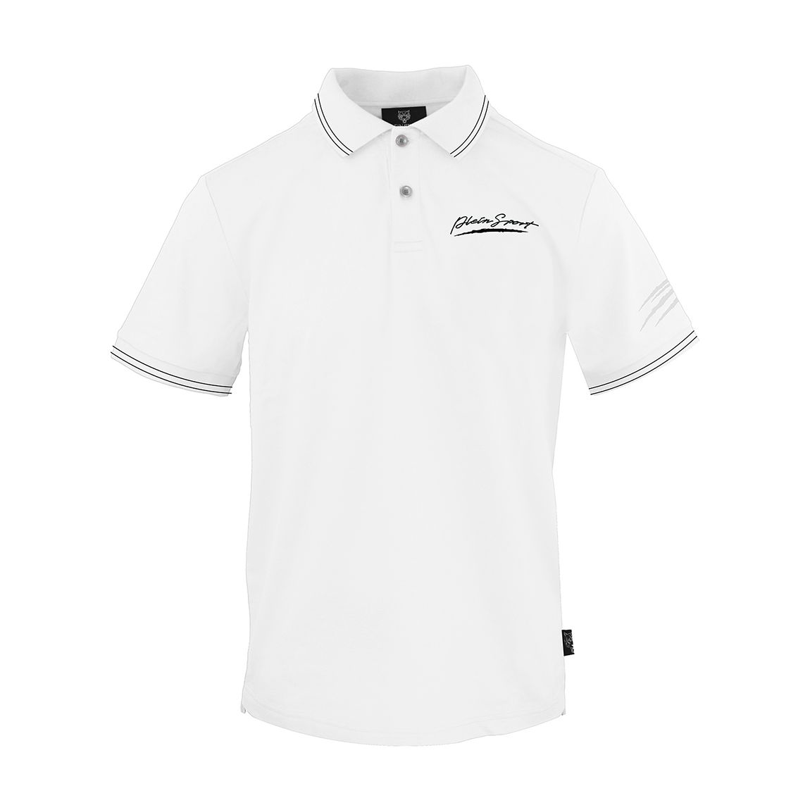 White Contrast Stitch Polo Shirt main product photo
