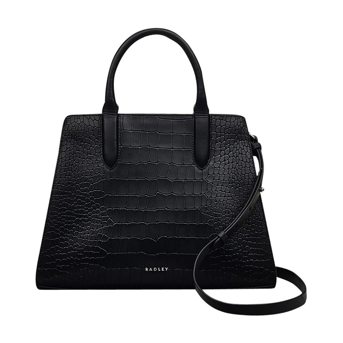 Black Medium Glasshouse Faux Croc Grab Multiway Bag main product photo