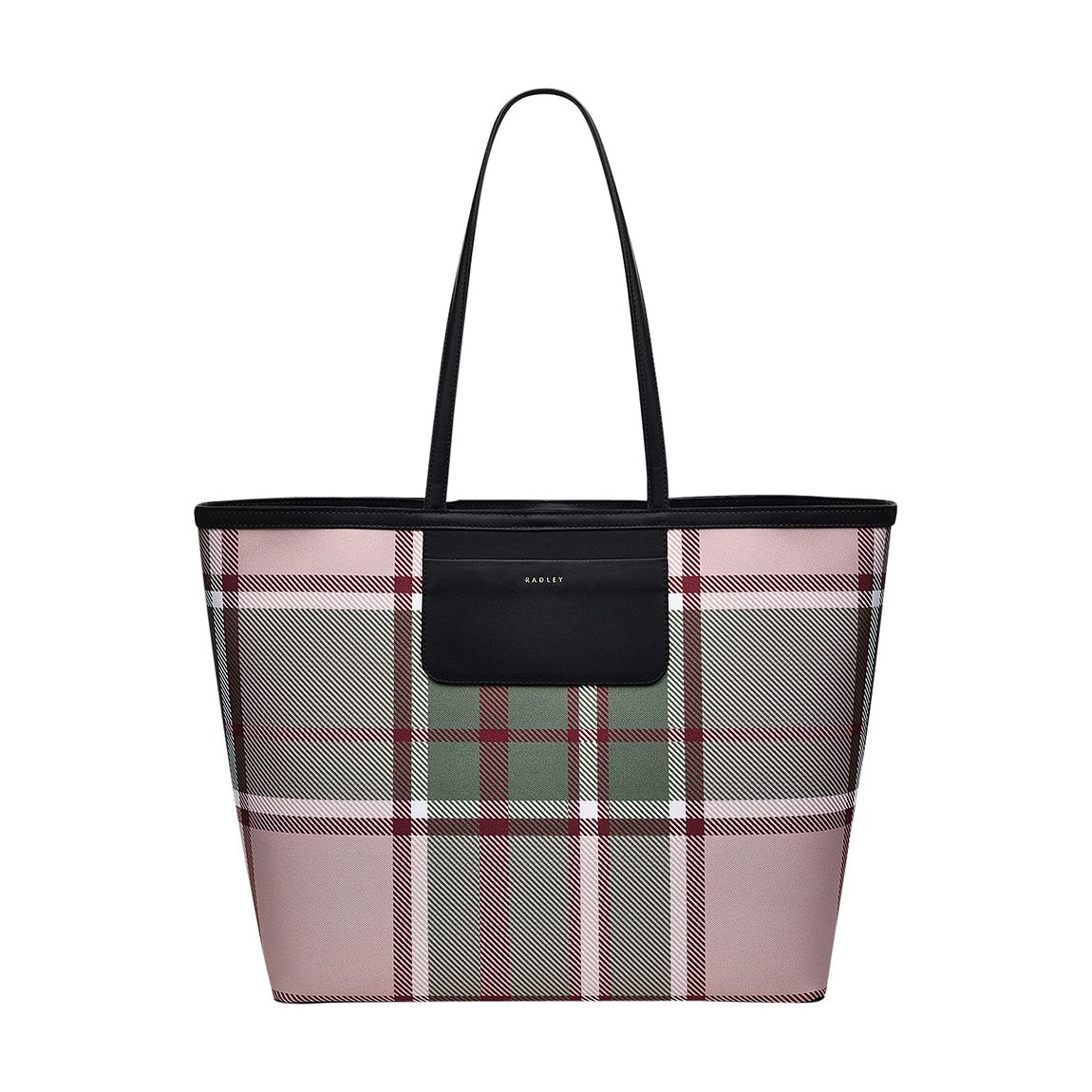 Racing Green Large Manor Gardens Check Open Top Tote Bag main product photo