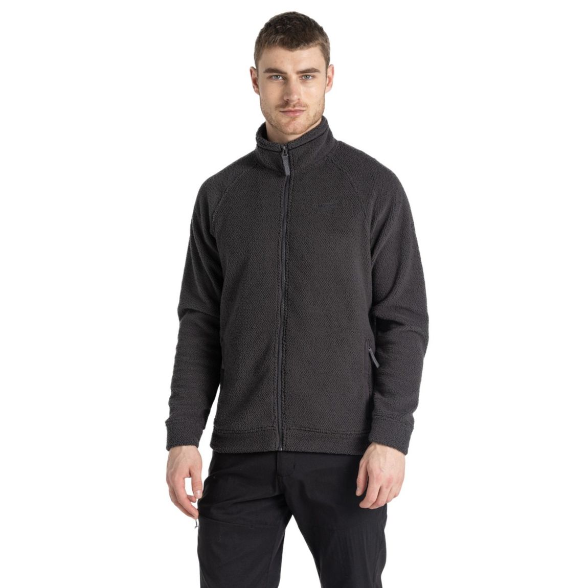 Fleece Jacket Karlton Recycled Polyester Black Pepper main product photo