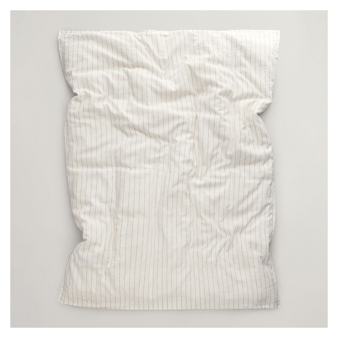 Pinstripe Double Duvet Cover, Eggshell main product photo