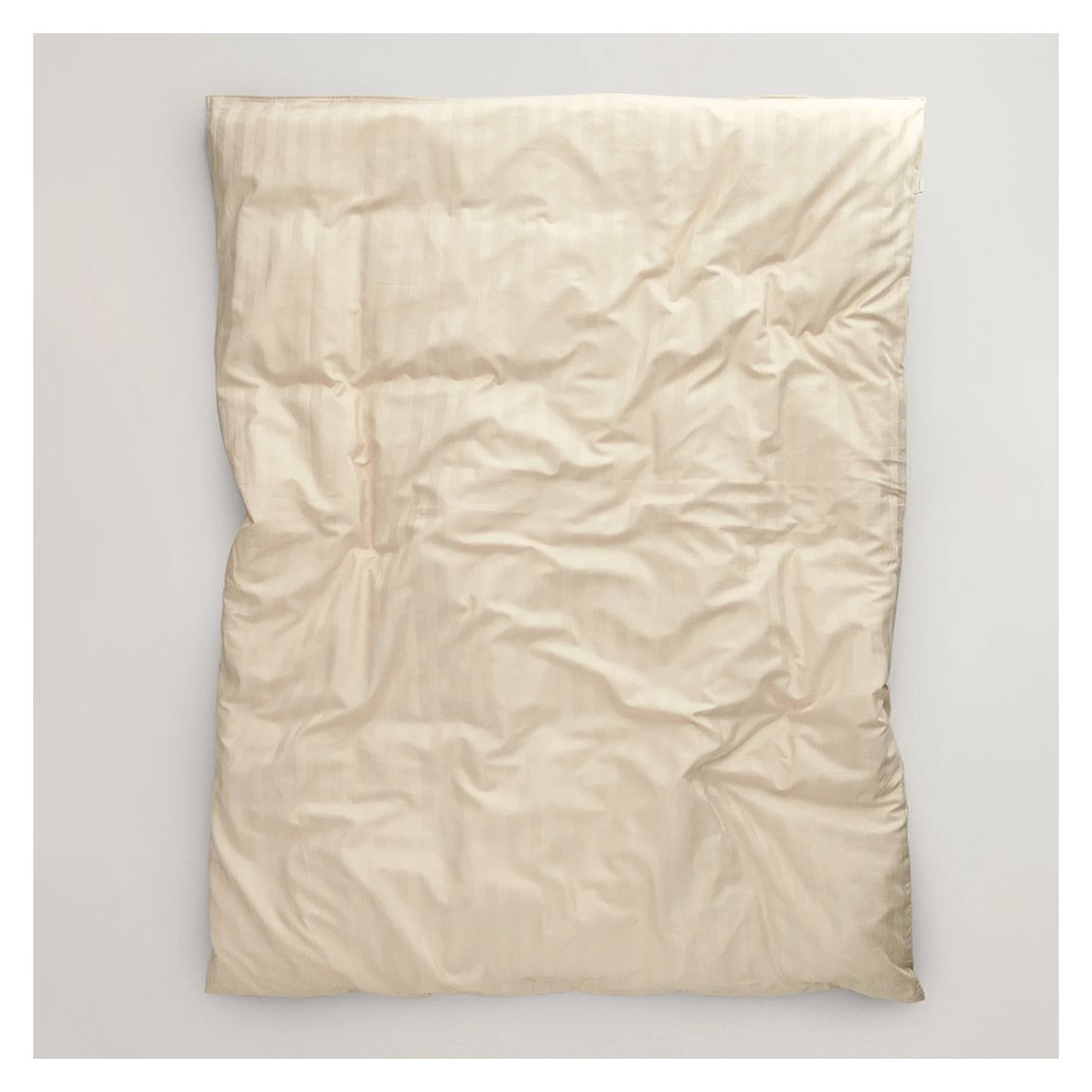 Sateen Stripes Double Duvet Cover, Putty main product photo