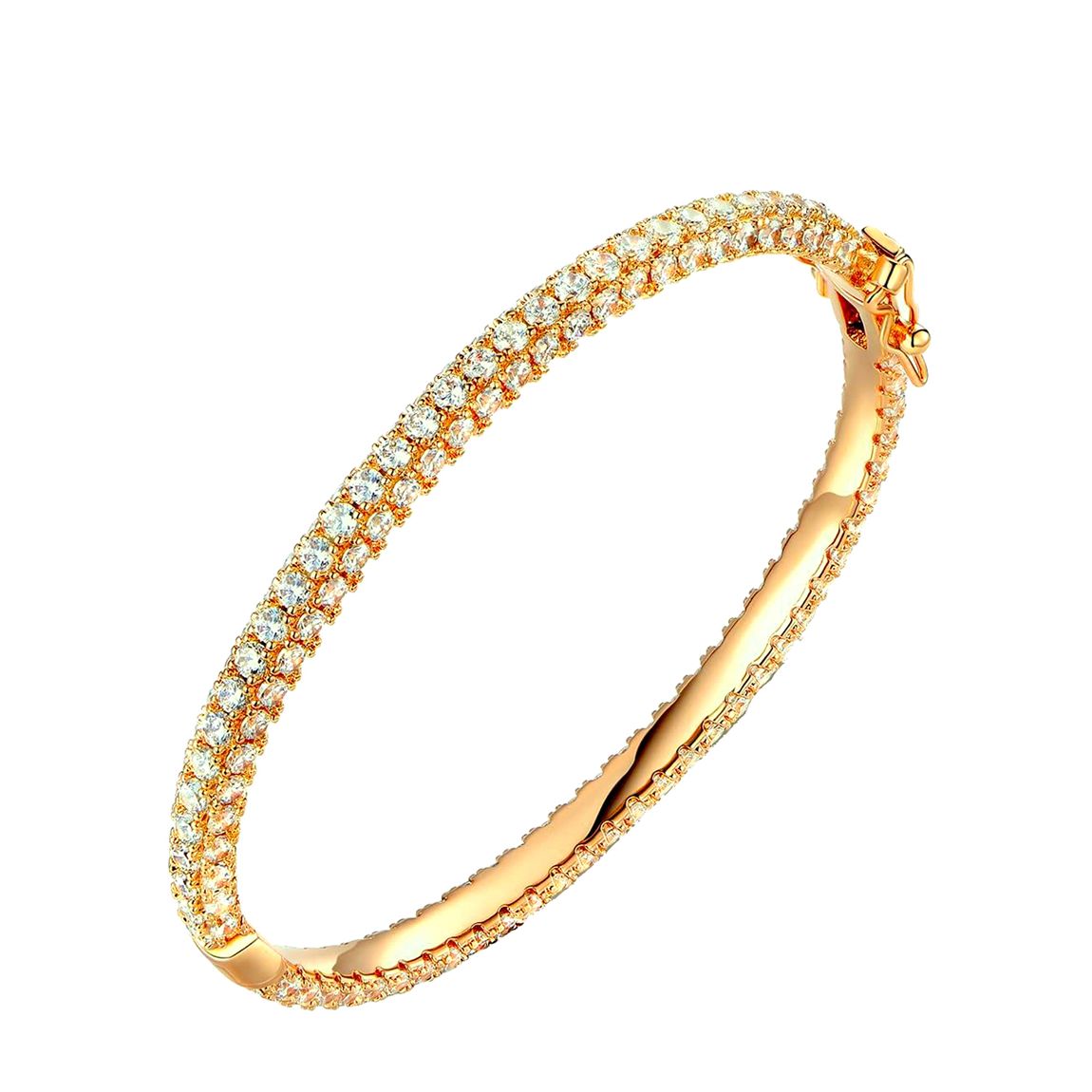 18K Gold Embelished Pave Bangle main product photo