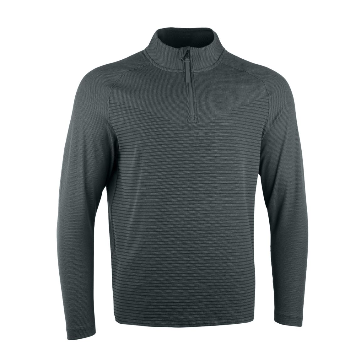 Mens Vapor Half Zip Top Dark Smoke Grey/Black main product photo