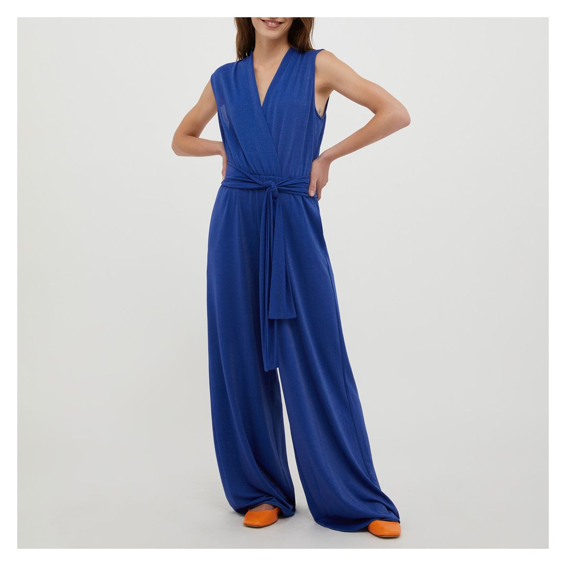 Blue Colata V-Neck Jumpsuit main product photo