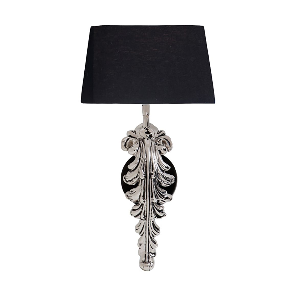 Beau Site Wall Lamp, Nickel & Black Shade main product photo