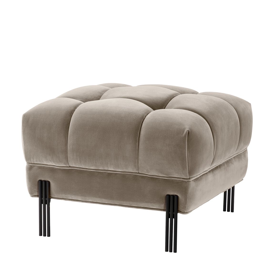 Sienna Stool, Savona Greige Velvet main product photo