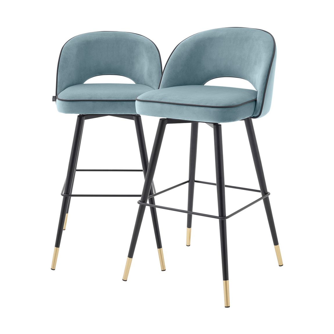 Cliff Bar Stool, Set Of 2, Savona Blue Velvet main product photo
