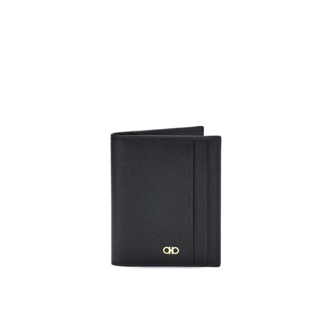 Card Holder Leather Wallet - Black main product photo