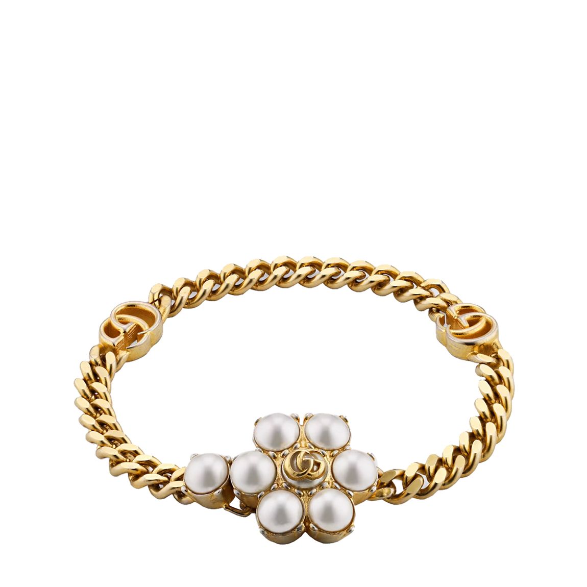 Gold Pearl Double G Bracelet main product photo