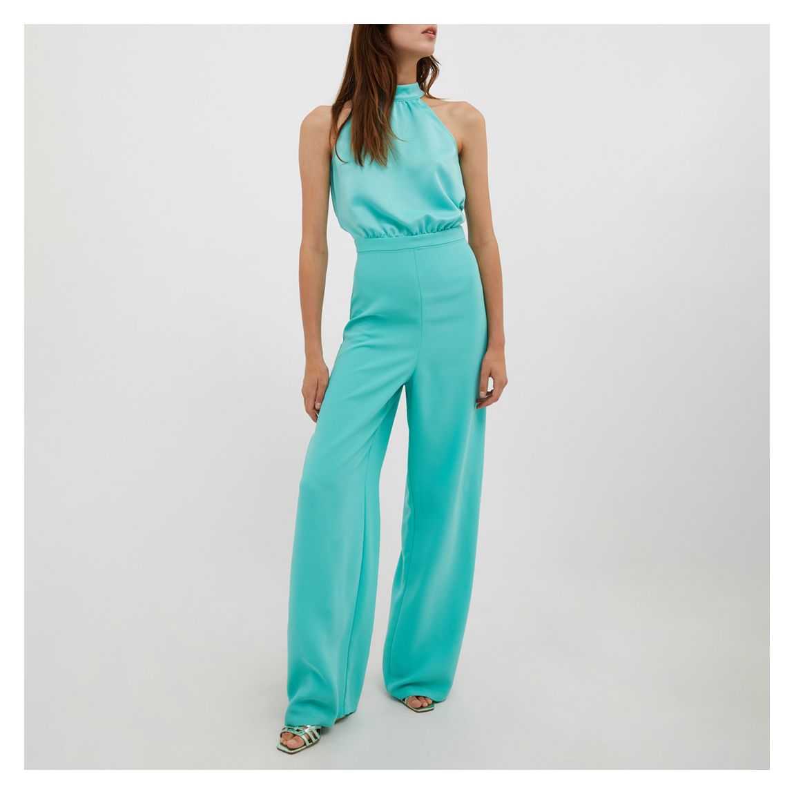 Blue Quando Halter Neck Jumpsuit main product photo