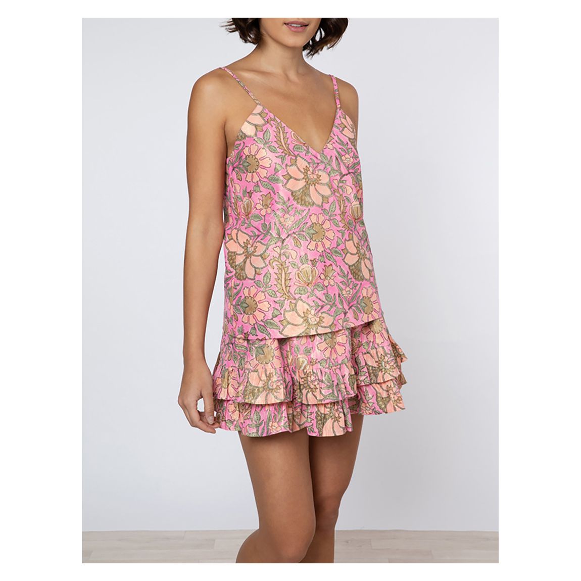 Lame Cami Top With Print main product photo