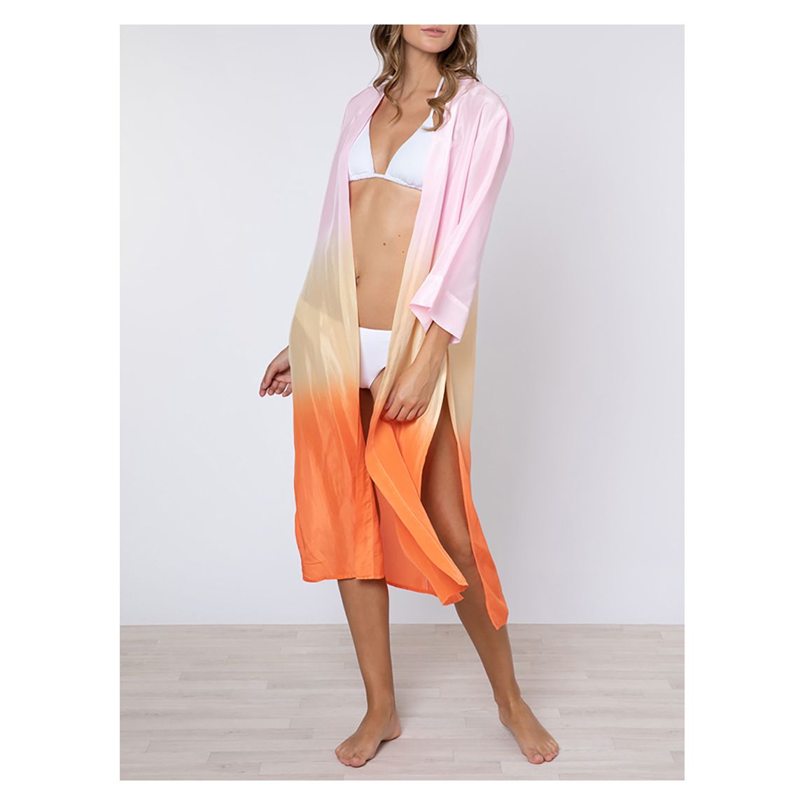 Ombre Dyed Maxi Kimono main product photo