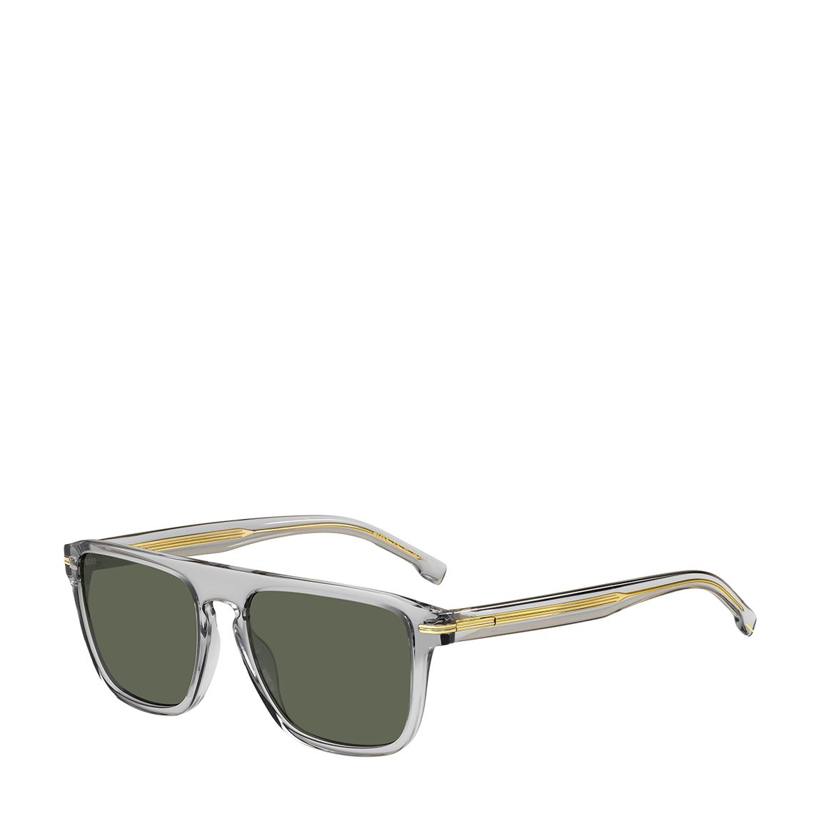 Grey Rectangular Flat Top Sunglasses 56mm main product photo