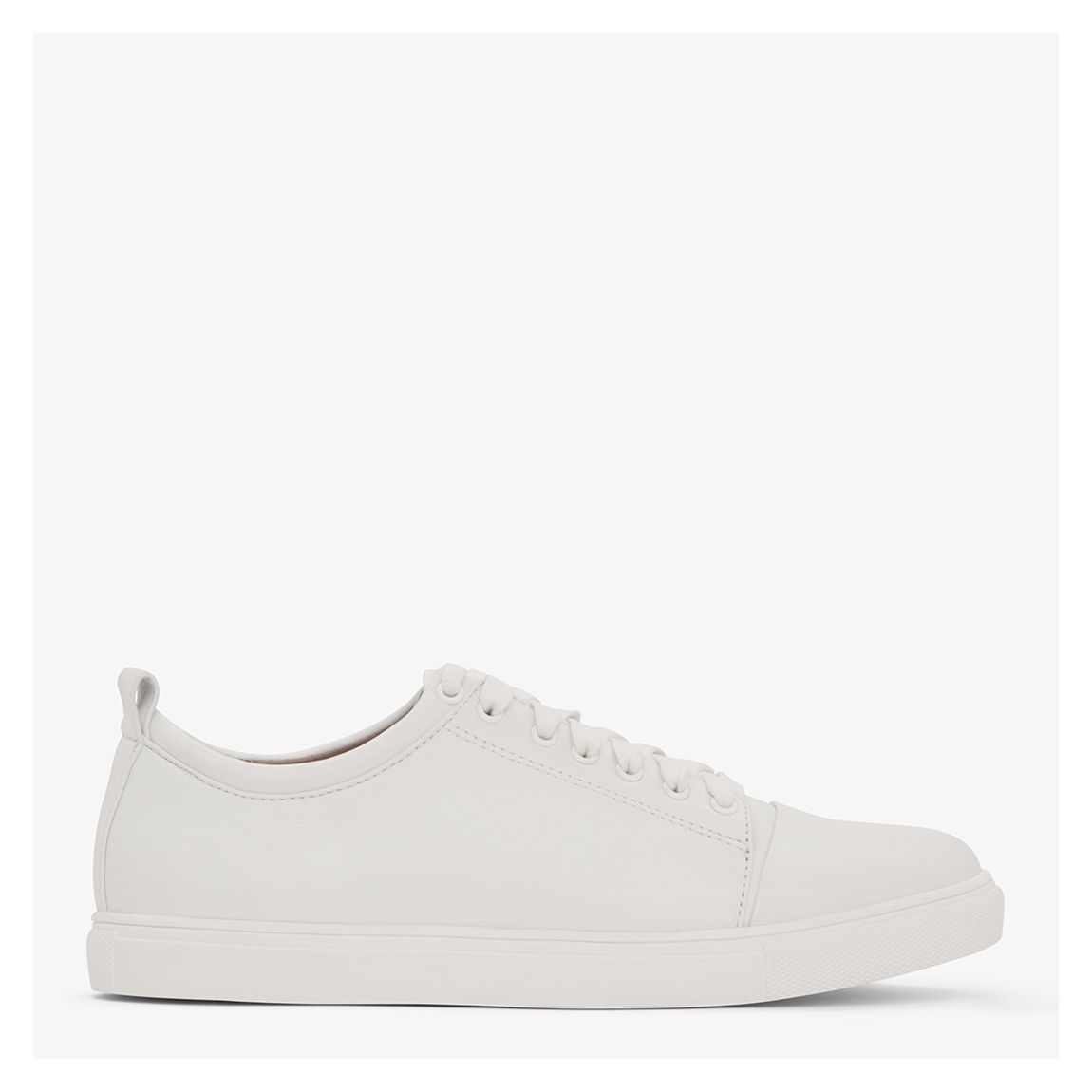 White Gail Vegan Lace Up Trainers main product photo