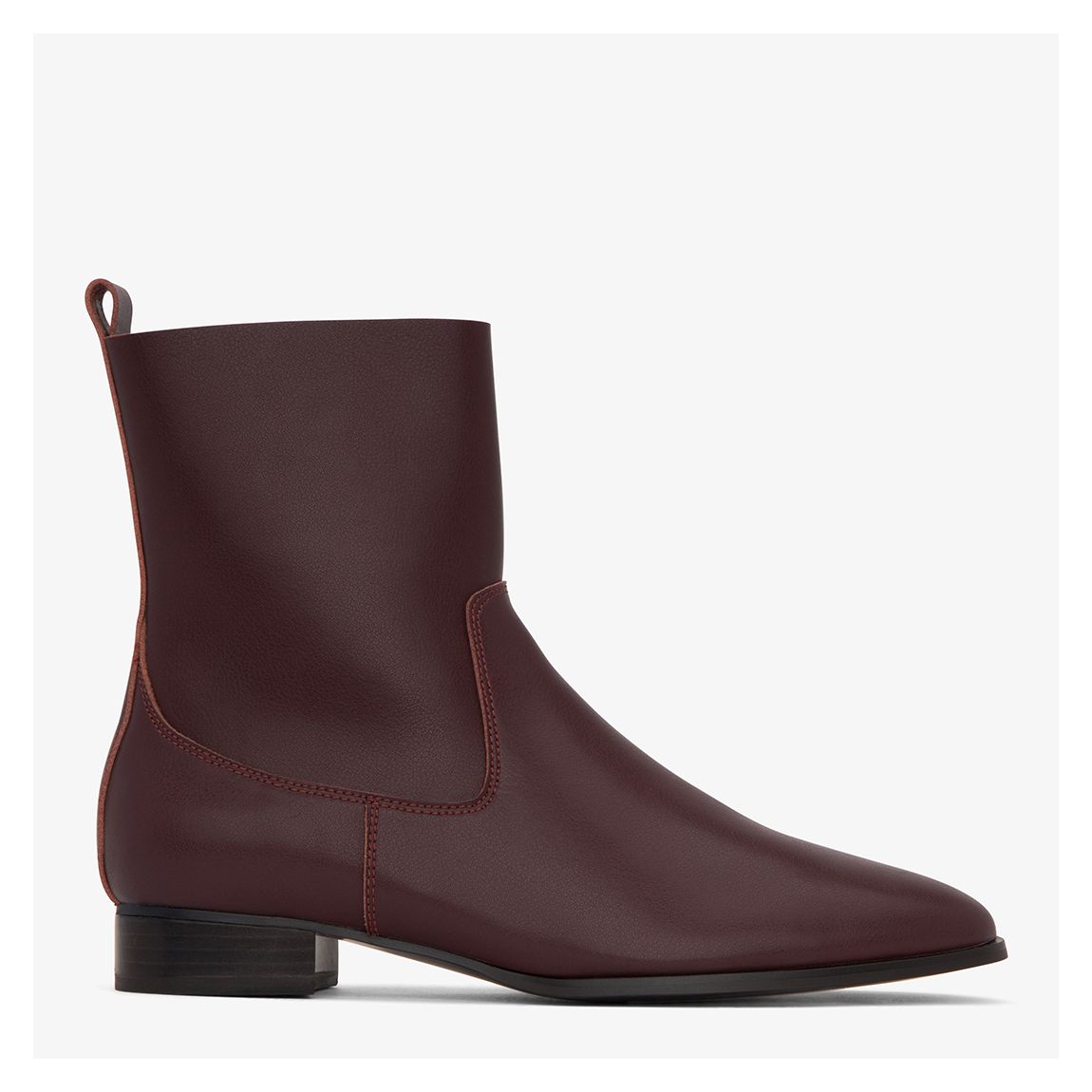 Burgundy Tammy Flat Ankle Boot main product photo