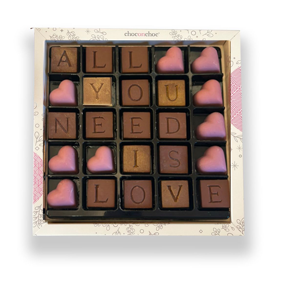 All You Need is Love Chocolate Message main product photo