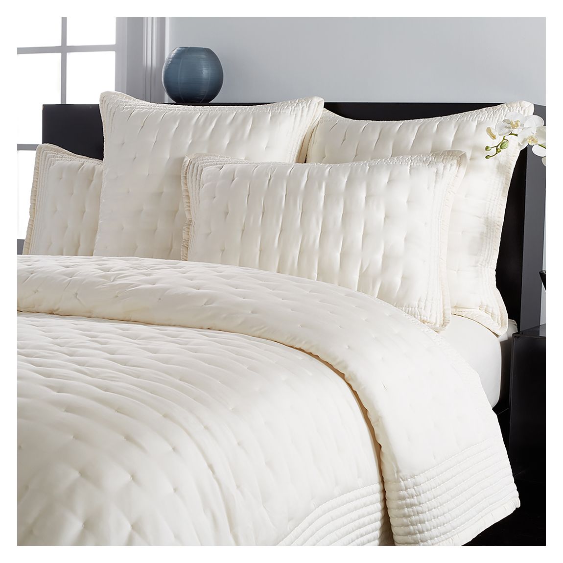 Essential Silk Double Quilt, Ivory main product photo