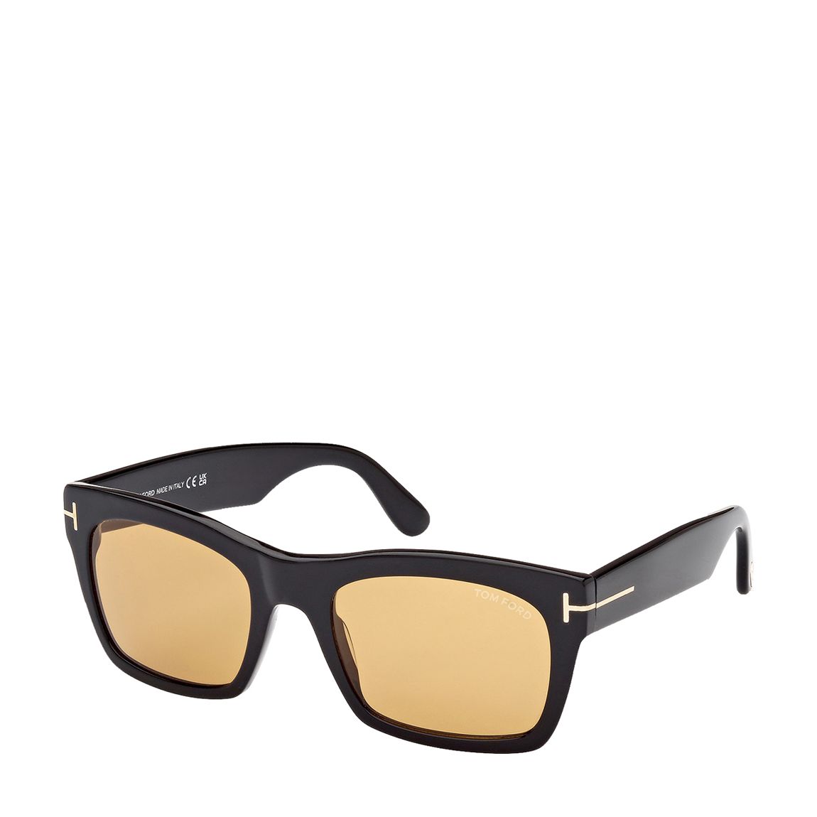 Men's Tom Ford Square Shiny Black Sunglasses 56mm main product photo