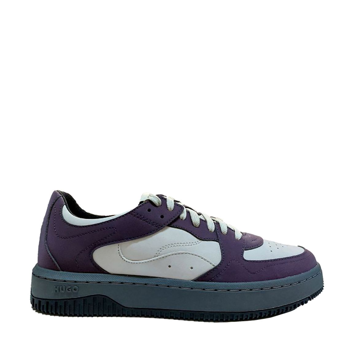 Purple/Cream Lace Up Panelled Trainers main product photo