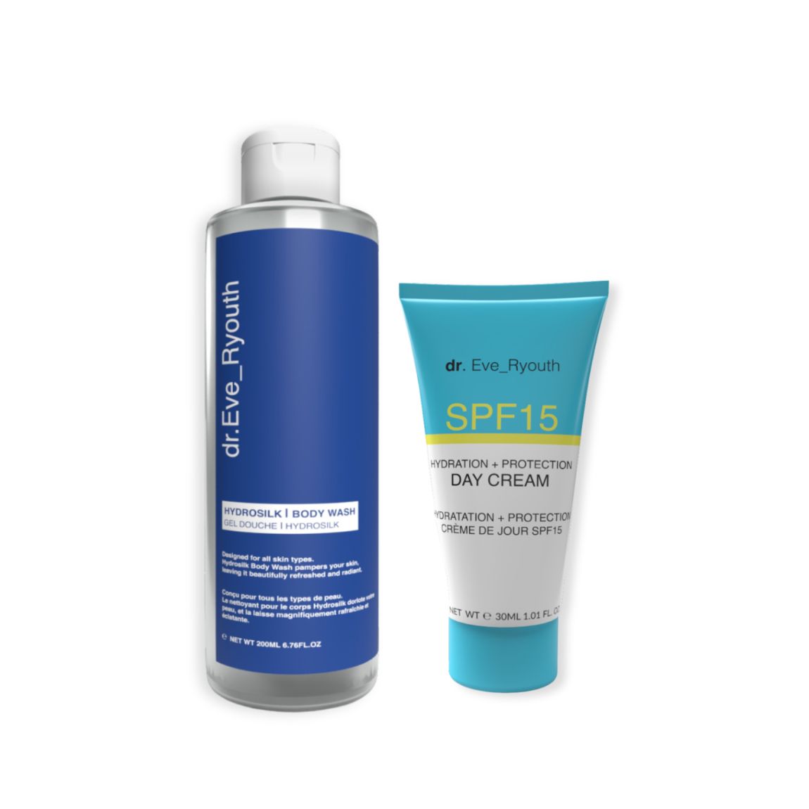 Hydrosilk Body Wash 200ml + SPF15 Hydration + Protection day cream 30 ml main product photo