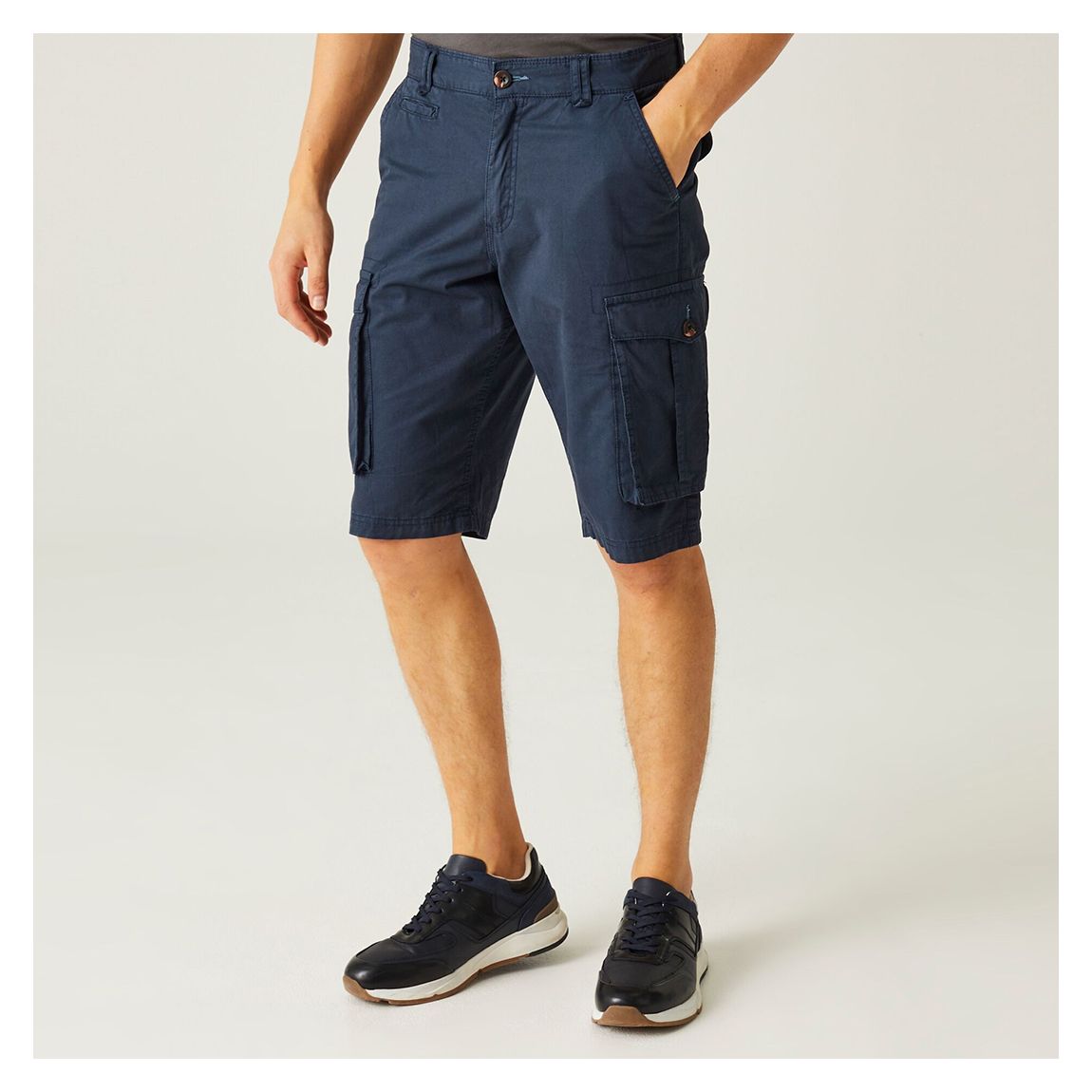 Navy Shorebay Vintage Look Cargo Shorts main product photo