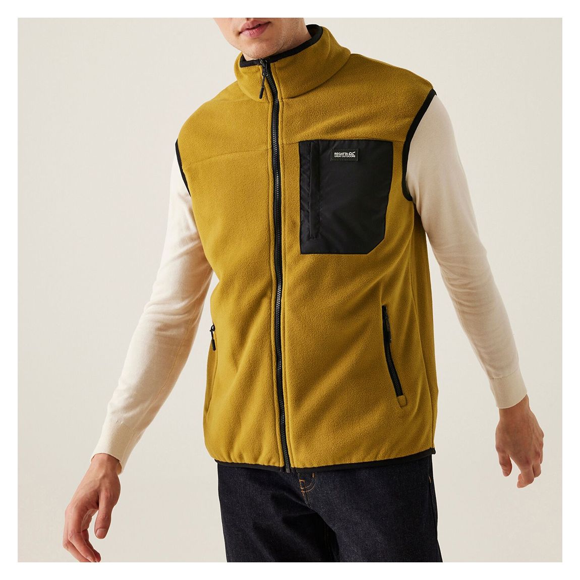 Mustard Frankie Fleece Gilet main product photo