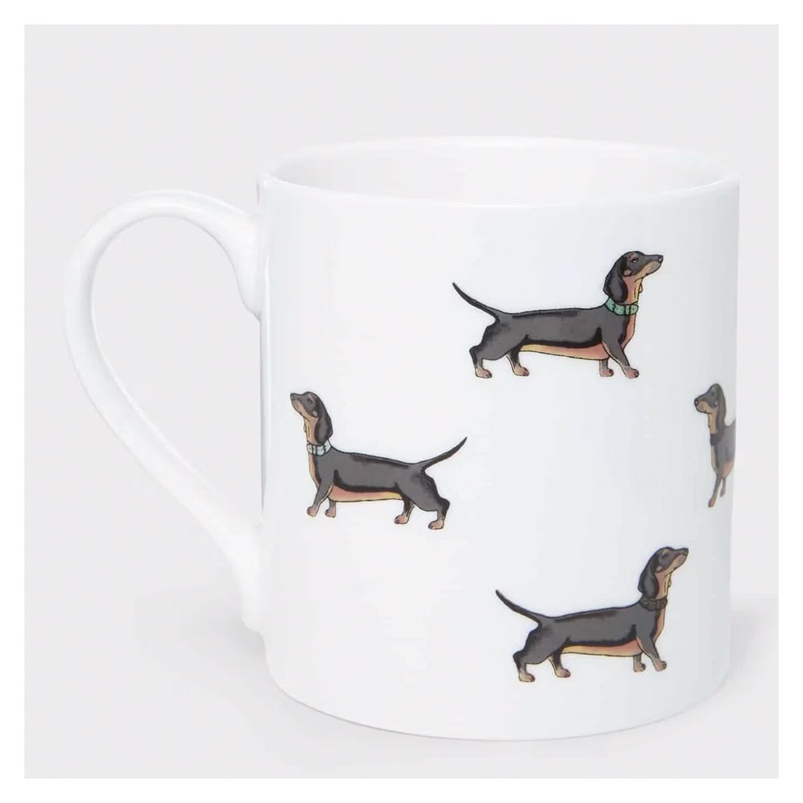 White Sausage Dog Mug main product photo