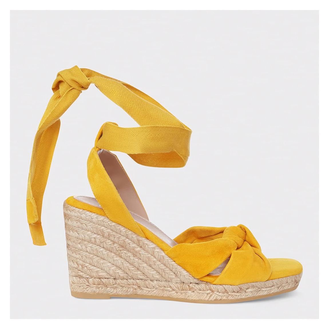 Yellow Elizabeth Espadrilled Leather Wedges main product photo