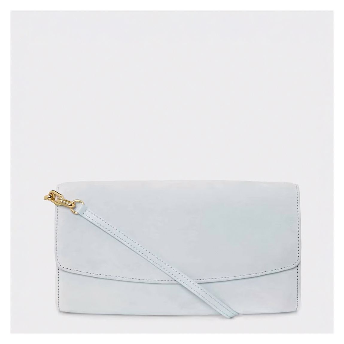 Blue Sarah Leather Clutch main product photo