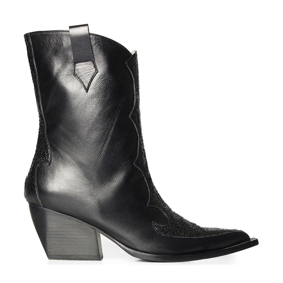 Black Dallas Heeled Cowboy Boot main product photo