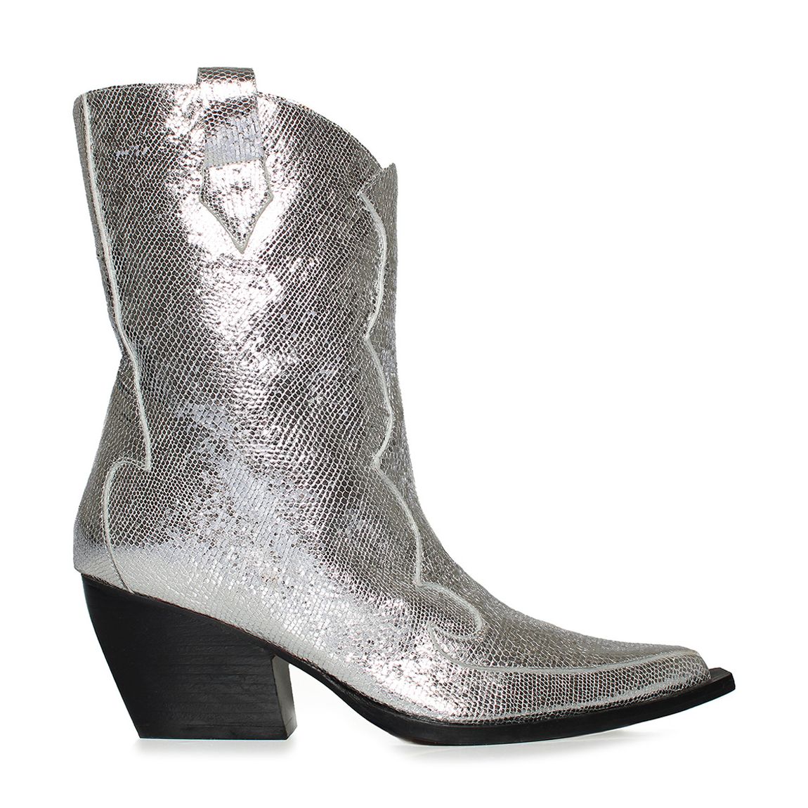Silver Dallas Heeled Cowboy Boot main product photo