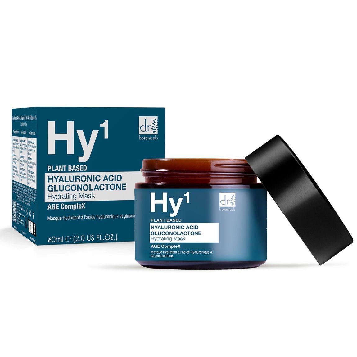 Dr Botanicals Hyaluronic Acid 1% & Gluconolactone Mask 60ml main product photo