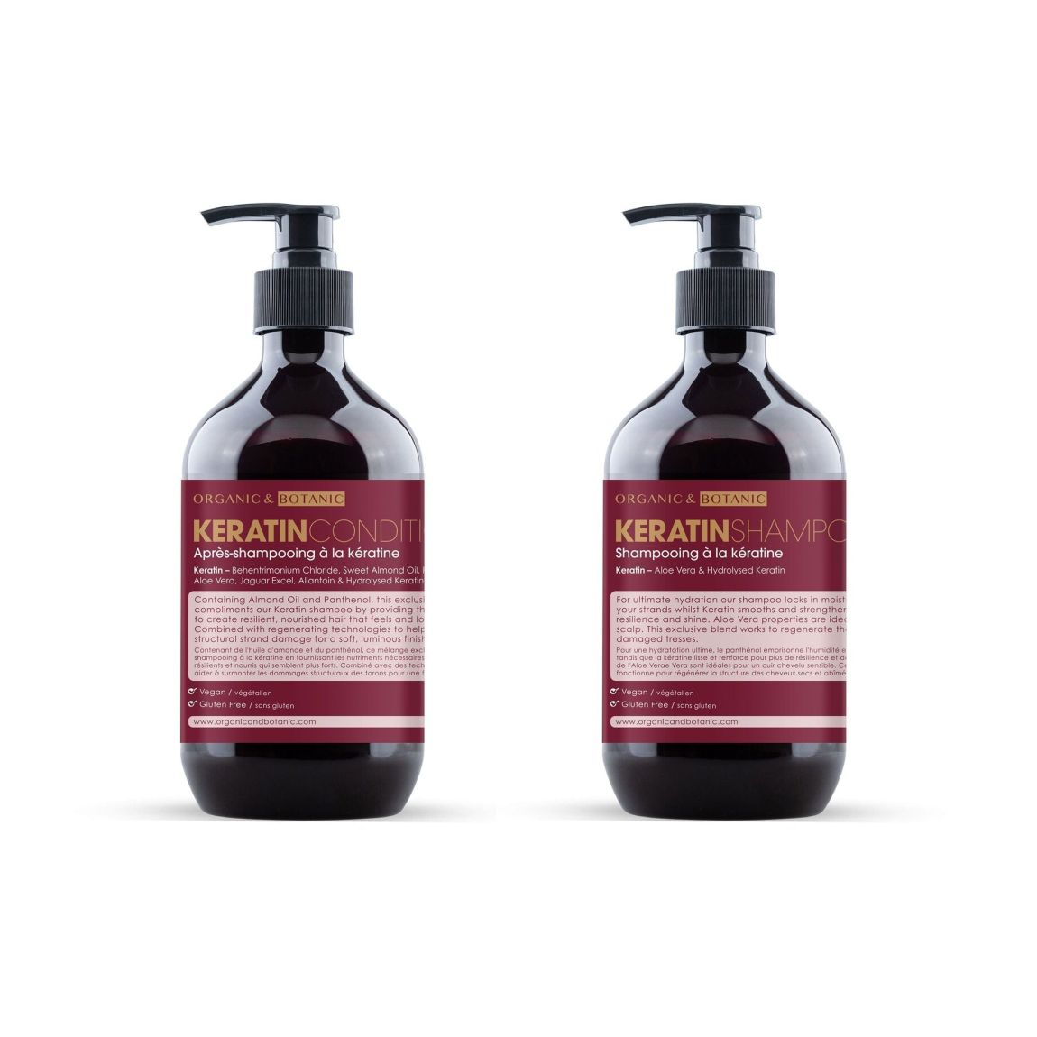 Organic & Botanic Keratin Shampoo + Conditioner main product photo