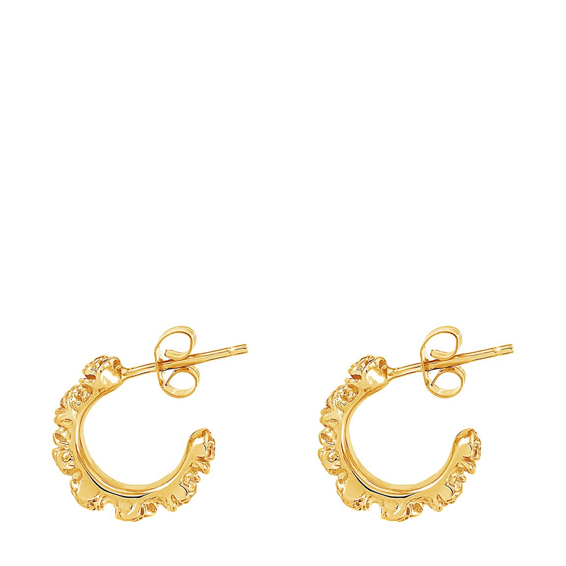 Gold Wild Rose Hoops main product photo