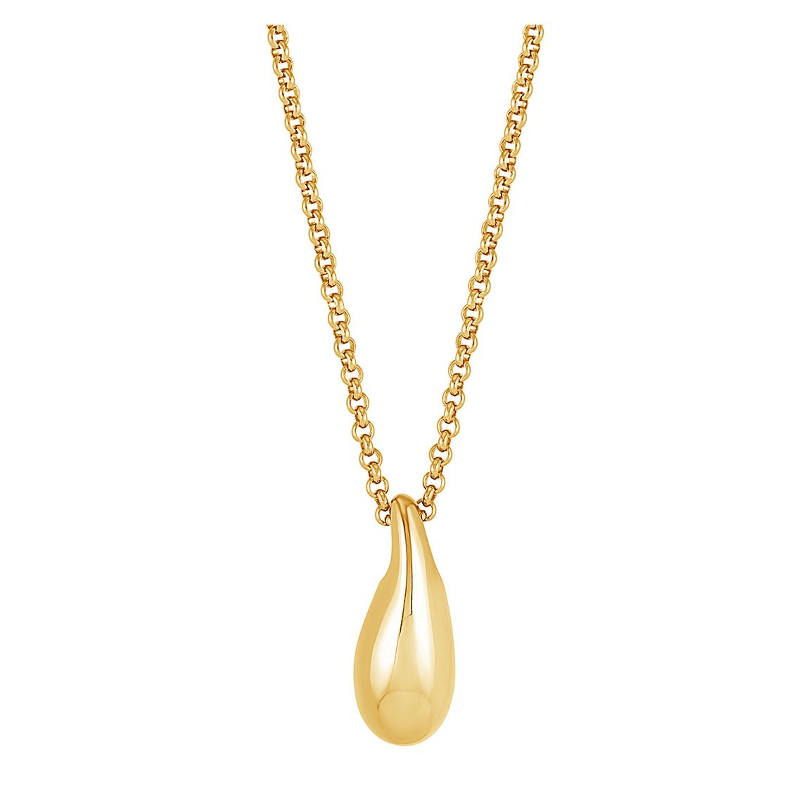Gold Small Pebble Droplet Pendant main product photo