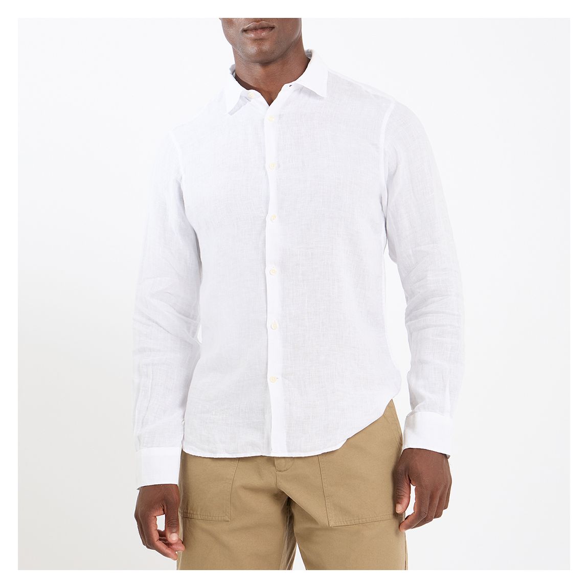 White Alvor 100% Linen Shirt main product photo