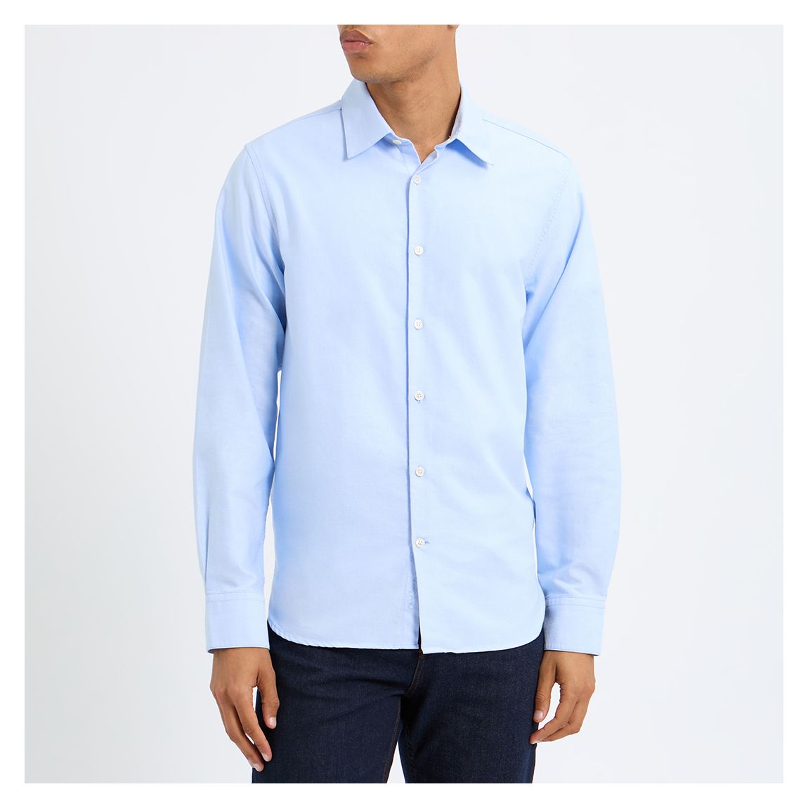Light Blue Morais Oxford Cotton Shirt main product photo