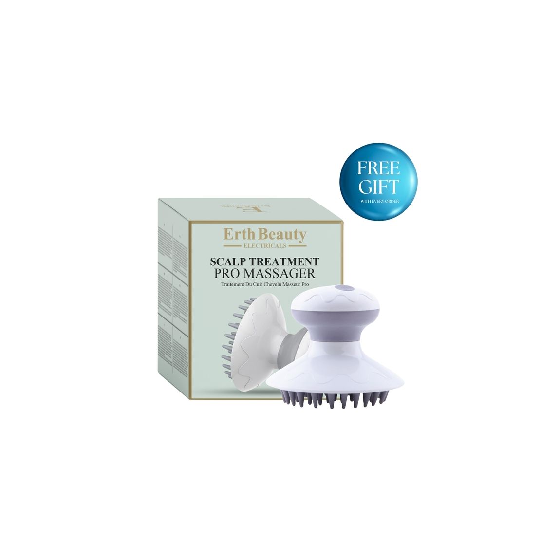 Erth Beauty London Scalp boost electronic massager main product photo