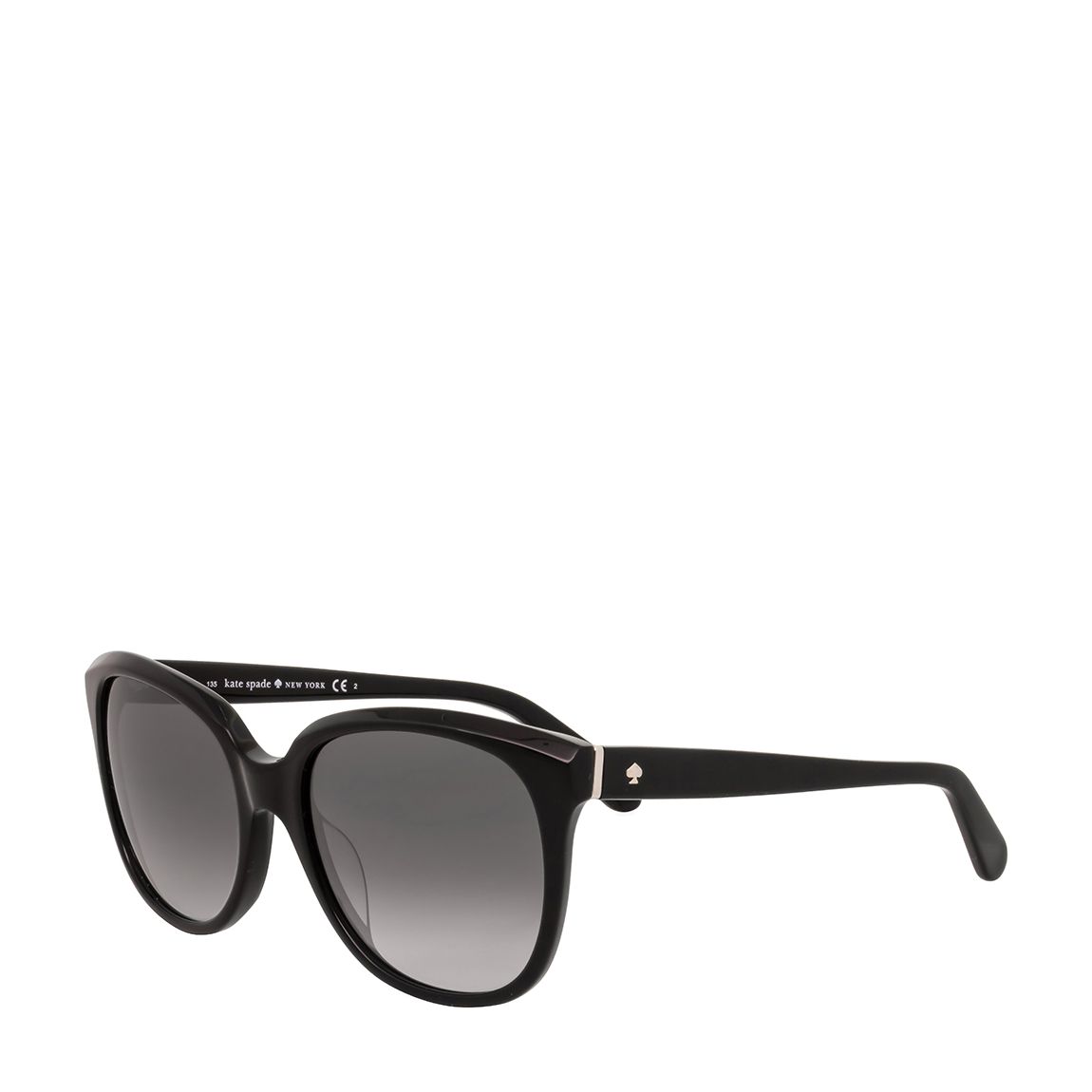Women's Round Black Sunglasses 55mm main product photo