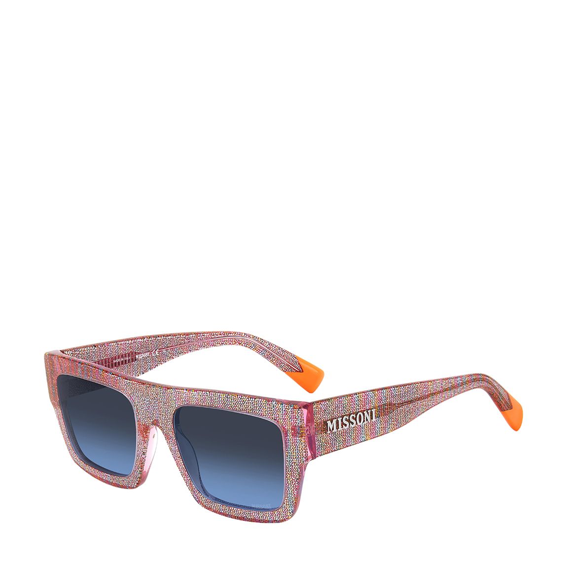 Pink Pattern Multicolor Rectangular Flat Top Sunglasses 53mm main product photo