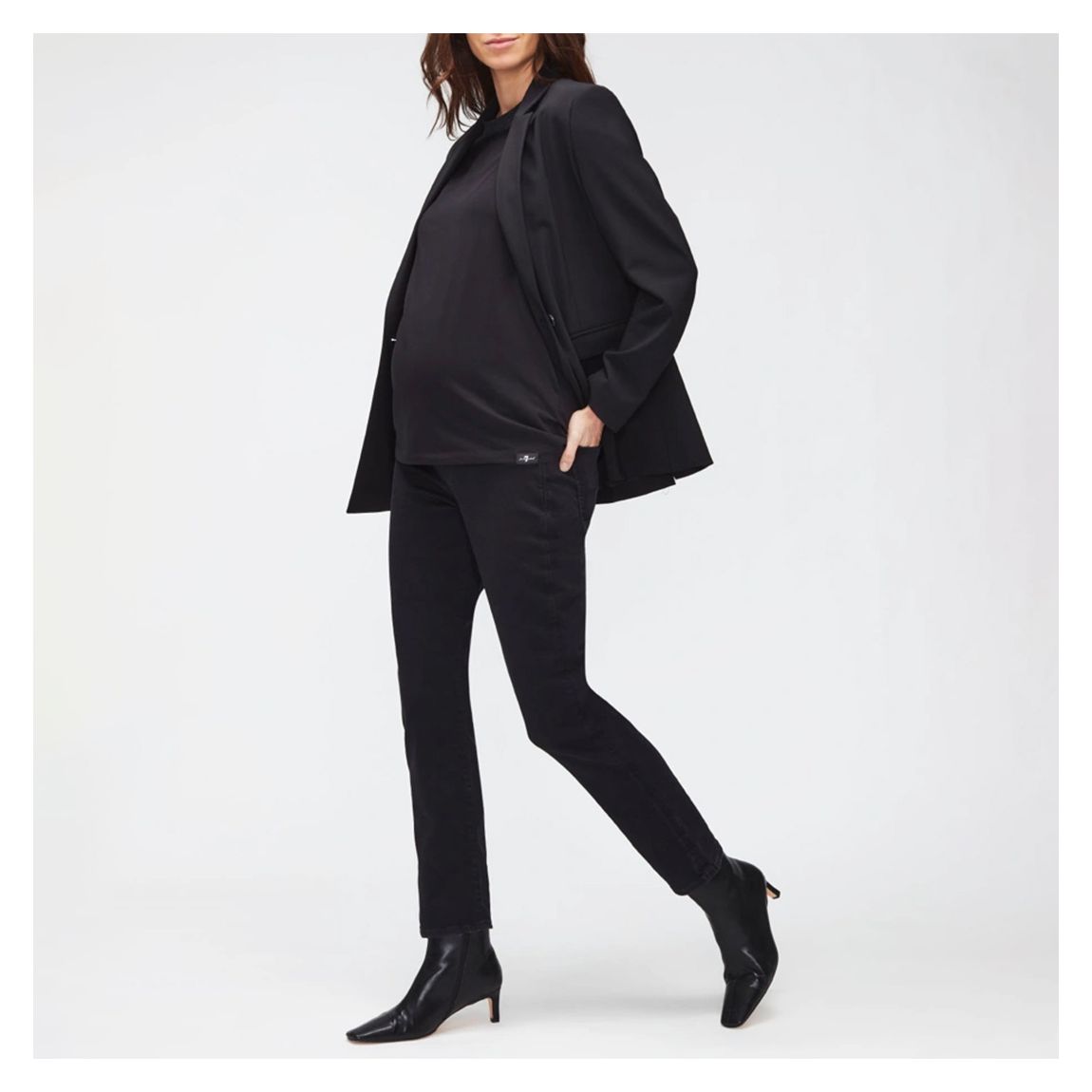 Black Maternity Slim Fit Jeans main product photo