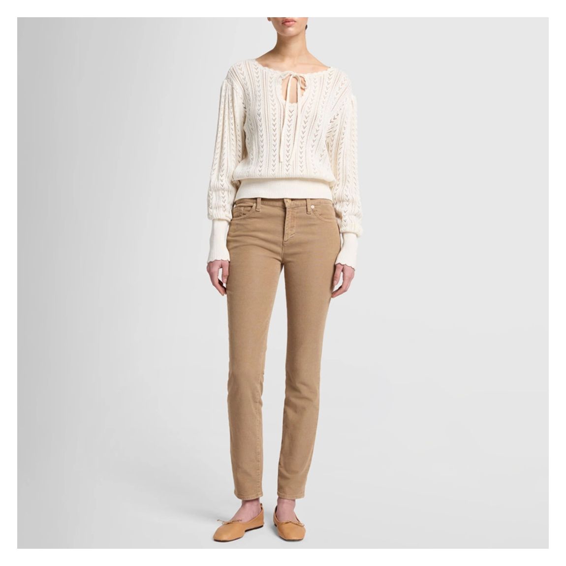 Beige Roxanne Straight Leg Jeans main product photo