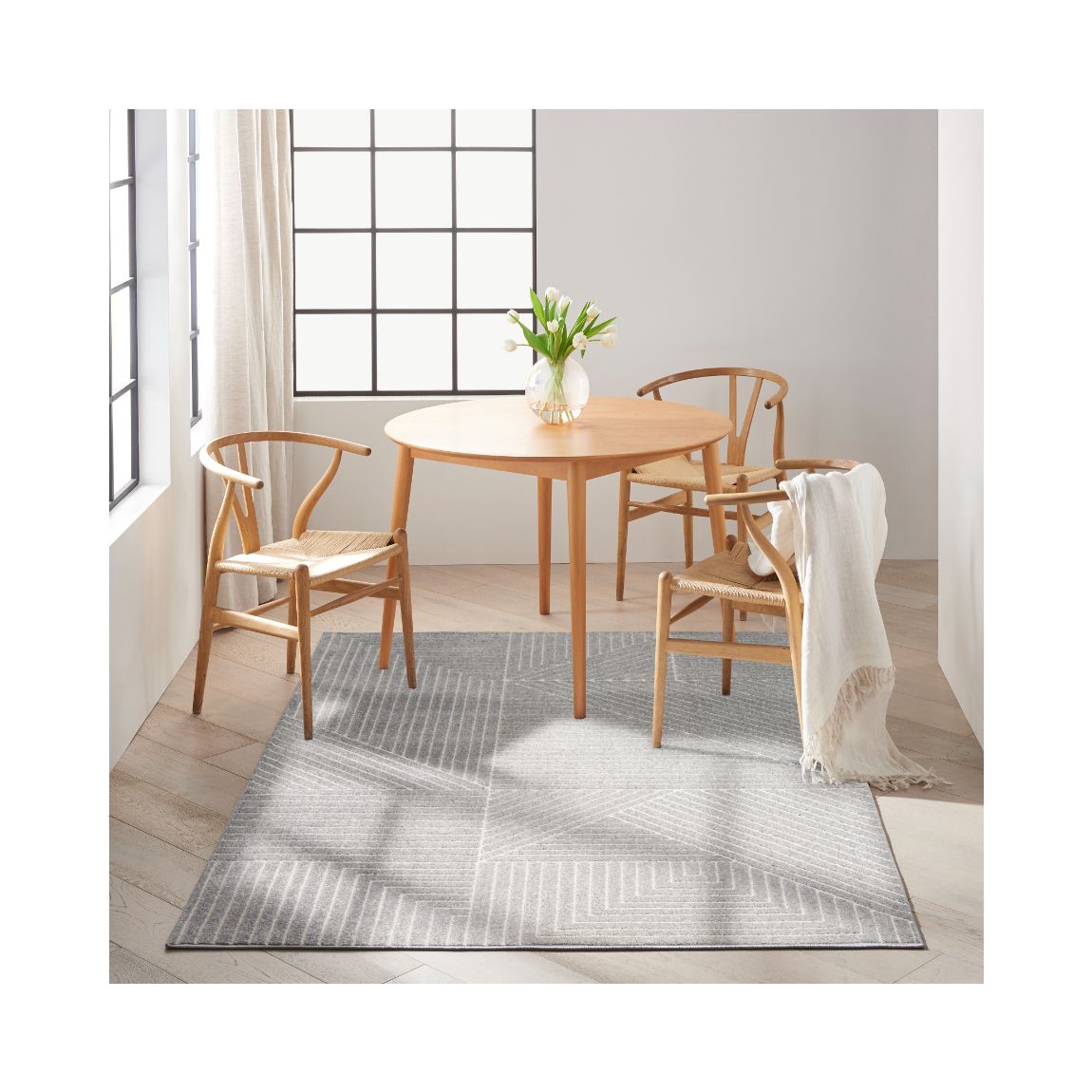 Balance 01 Grey Ivory 221cm x 160cm Rug main product photo